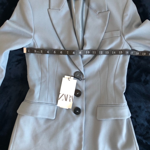 Zara light blue oversized blazer Size Small **New with Tag** - Picture 13 of 15